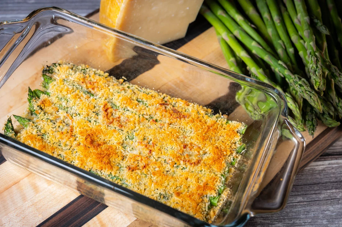 Asparagus alla Parmigiana | Cheesy Baked Asparagus Recipe