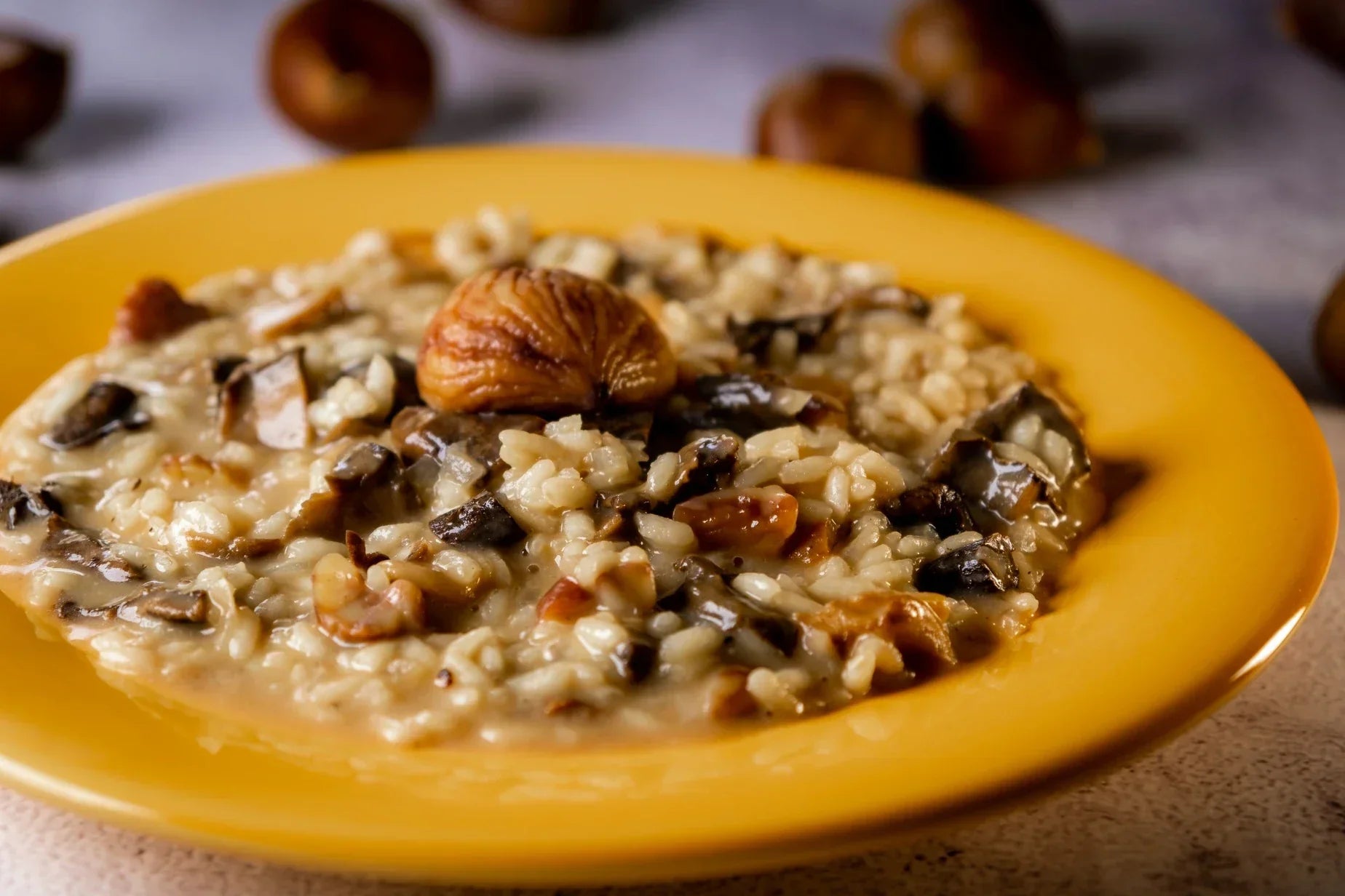 Chestnut & Mushroom Risotto | Italian Recipe
