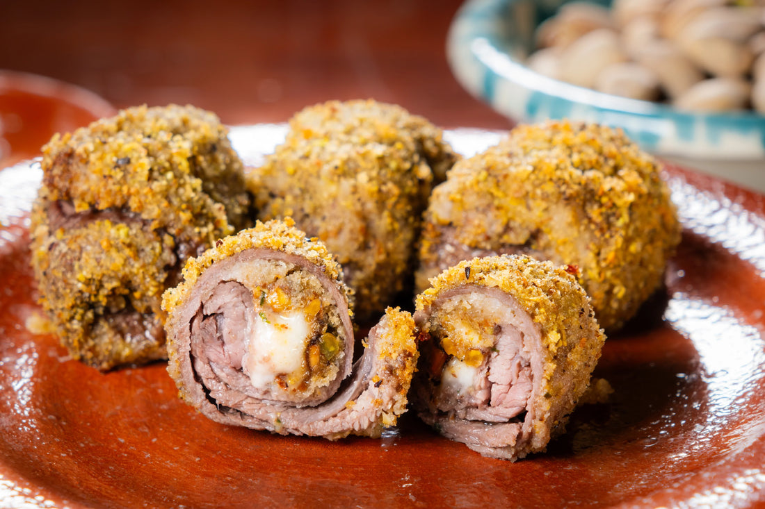Involtini Messinesi al Pistacchio | Pistachio-Crusted Beef Rolls Recipe