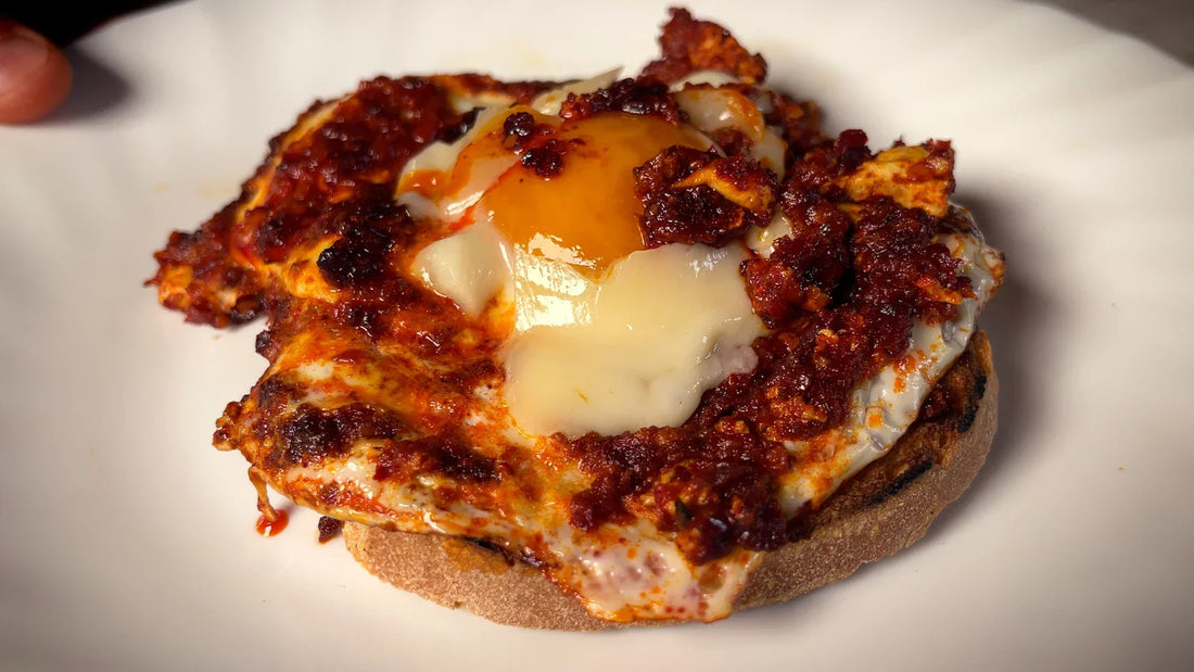 ’Nduja Egg Toast | Fried Egg with Spicy Calabrian Sausage