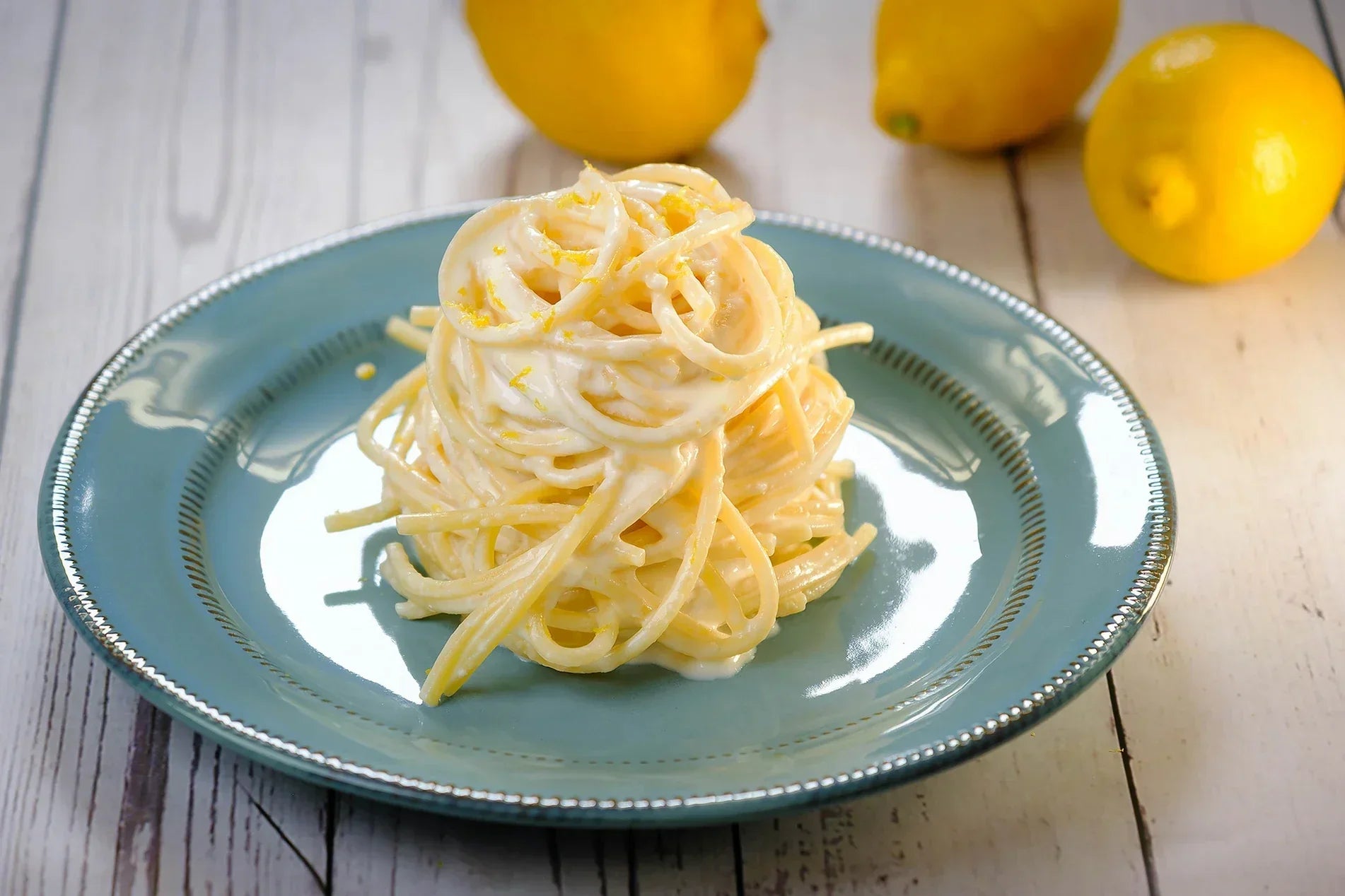 Pasta al Limone with Goat Cheese | Cheesy Italian Lemon Pasta Recipe