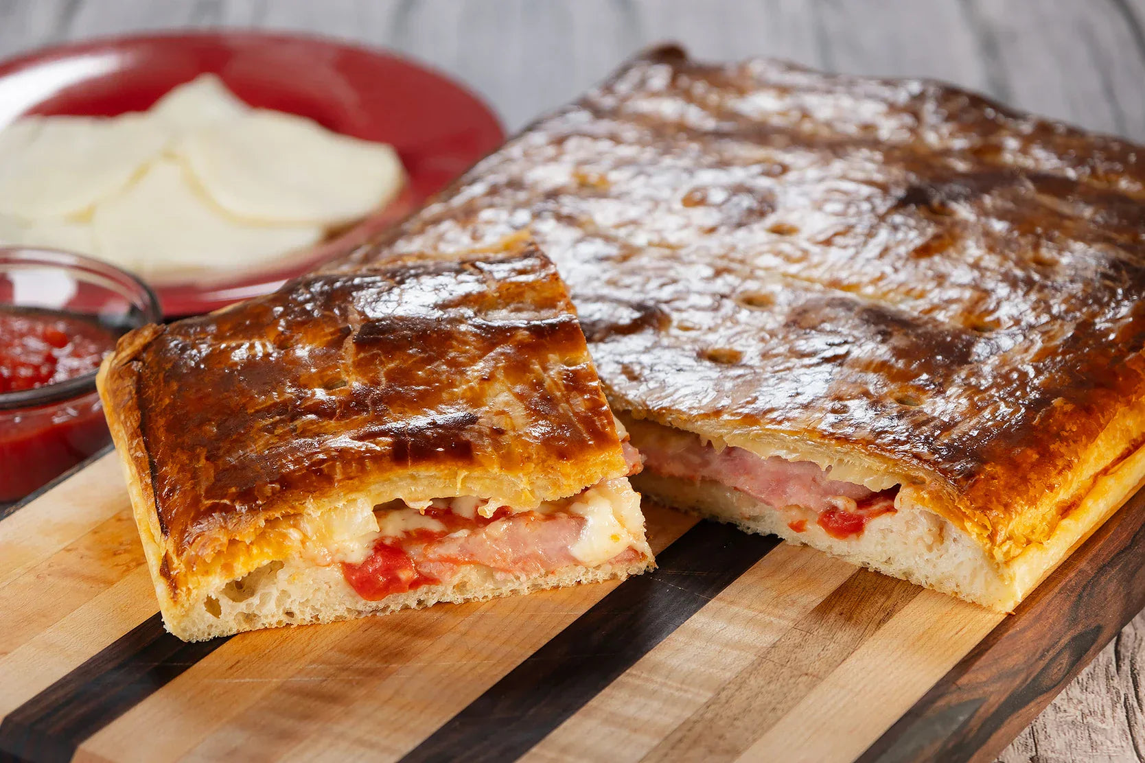 Pizza Parigina | Stuffed Puff Pastry Pizza Recipe