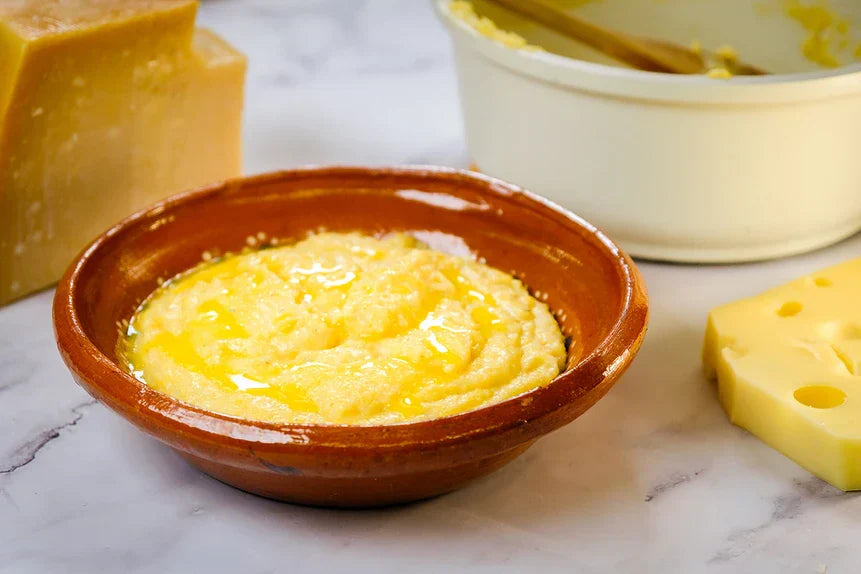Polenta ai Quattro Formaggi | Italian Four Cheese Polenta Recipe
