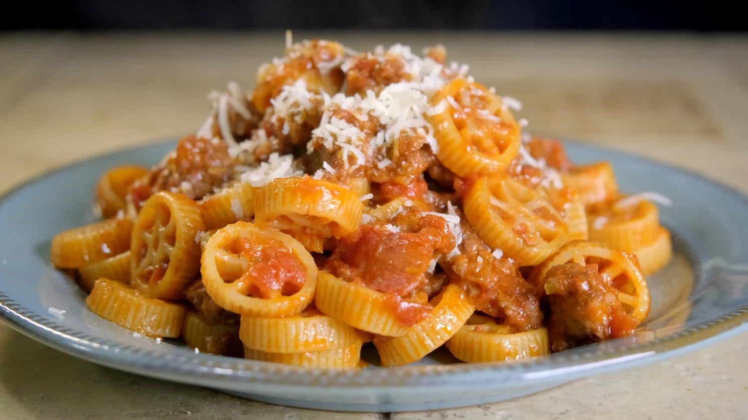 Rotelle con Salsiccia | Authentic Italian Sausage Pasta Recipe