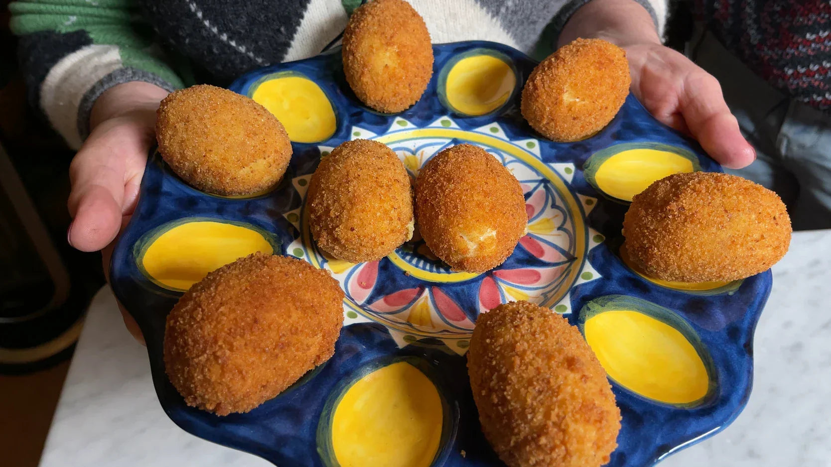 Italian Stuffed Fried Eggs | Authentic Calabrian Recipe