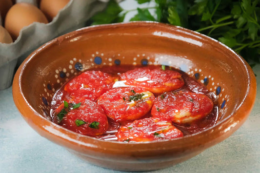 Uova in Funghetto | Italian Hardboiled Eggs in Tomato Sauce Recipe