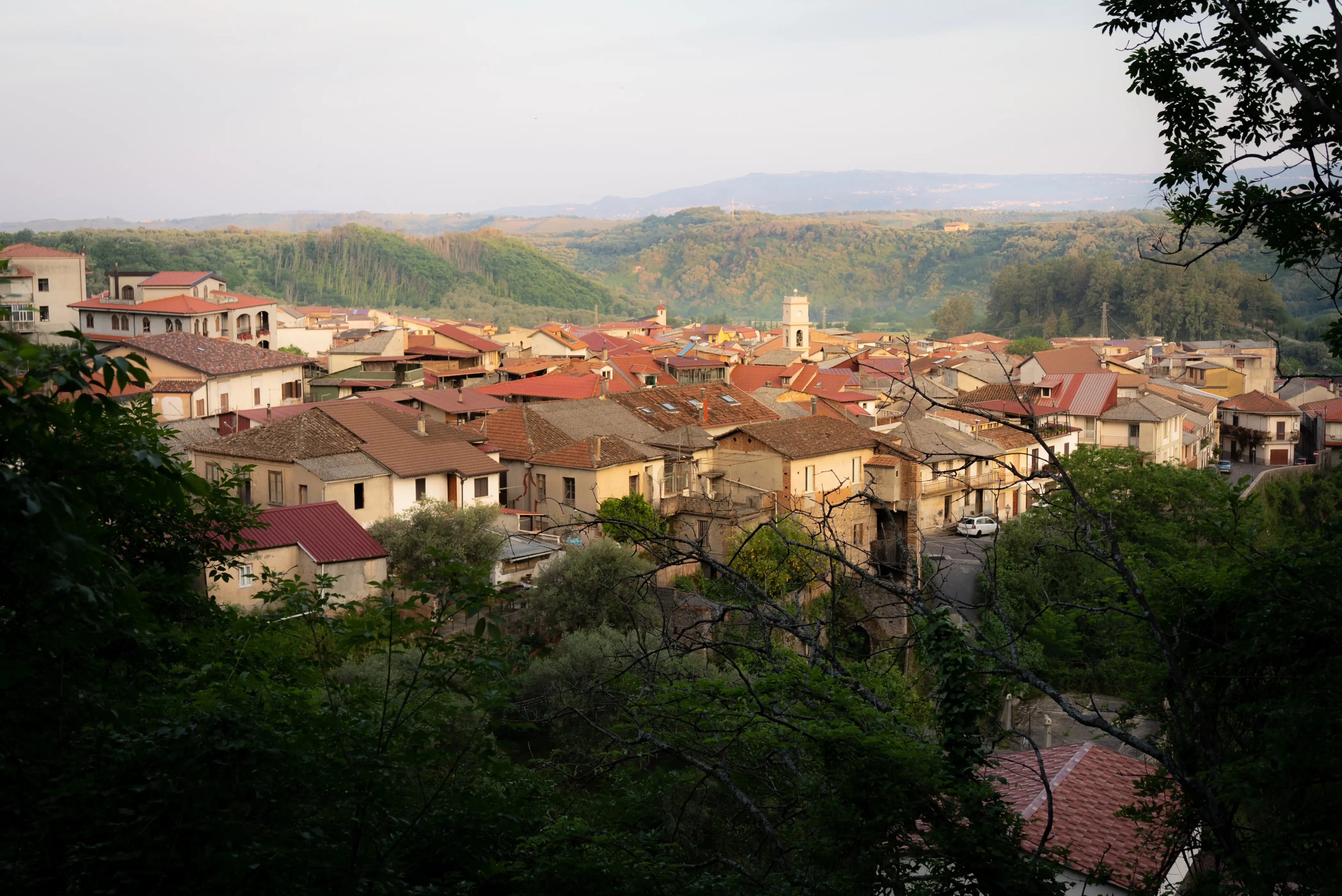 A rooftop view of the Calabrian town of Dasà, Italy.
